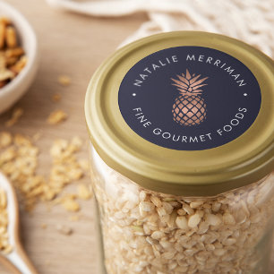 Imitate Rose Ananas Runder Aufkleber