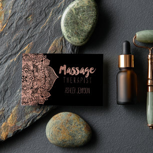 Imitate Rose Boho Blumenmassage Visitenkarte