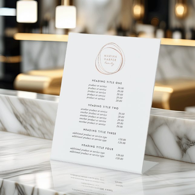 Imitate Rose Gold Abstrakt | Preise und Dienstleis Sockelschild (Von Creator hochgeladen)