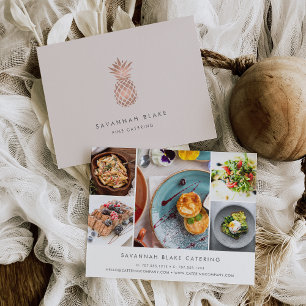 Imitate Rose Gold Ananas Werbefoto Collage Postkarte
