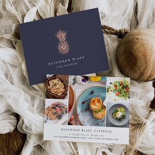 Imitate Rose Gold Ananas Werbefoto Collage Postkarte