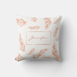 Imitate Rose Gold Button Farbfedern mit Individuel Kissen