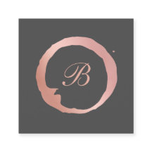 Imitate Rose Gold Circle Monogram