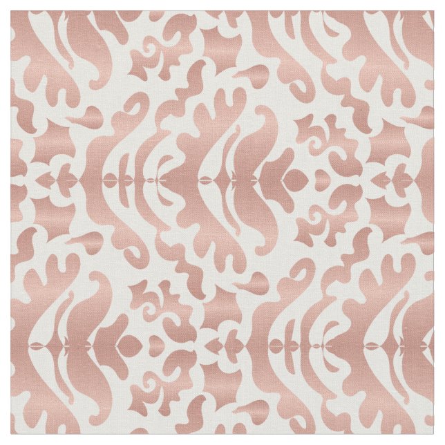 Imitate Rose Gold Damask Muster Stoff (Nahaufnahme)
