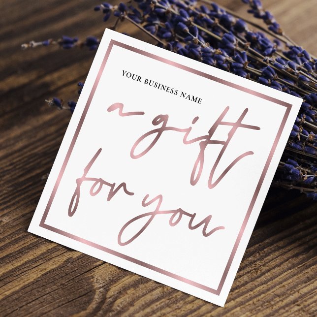 Imitate Rose Gold Elegante Ein perfektes Wochenend Quadratische Visitenkarte (Von Creator hochgeladen)