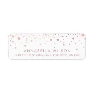 Imitate Rose Gold Foil Confetti Dots Modern