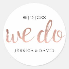 Imitate Rose Gold Foil machen wir Runder Aufkleber