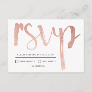 Imitate Rose Gold Fossil UAWG RSVP Karte
