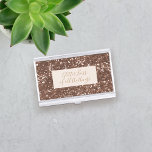 Imitate Rose Gold Glitzer Boss Business Card Fall Visitenkarten Dose<br><div class="desc">Ein Imitat Rose Gold funkeln mit einer Touch Glitzer. Perfektes Geschenk für den Glitzer Boss in Ihrem Leben.</div>