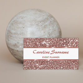 Imitate Rose Gold Glitzer Eventplaner Girl Chic Visitenkarte