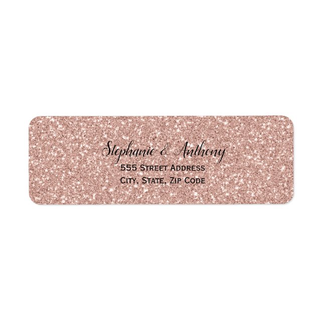 Imitate Rose Gold Glitzer Hochzeit (Vorne)