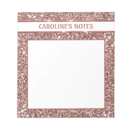 Imitate Rose Gold Glitzer Textur Look & Custom Tex Notizblock