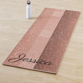 Imitate Rose Gold Glitzer Yogamatte
