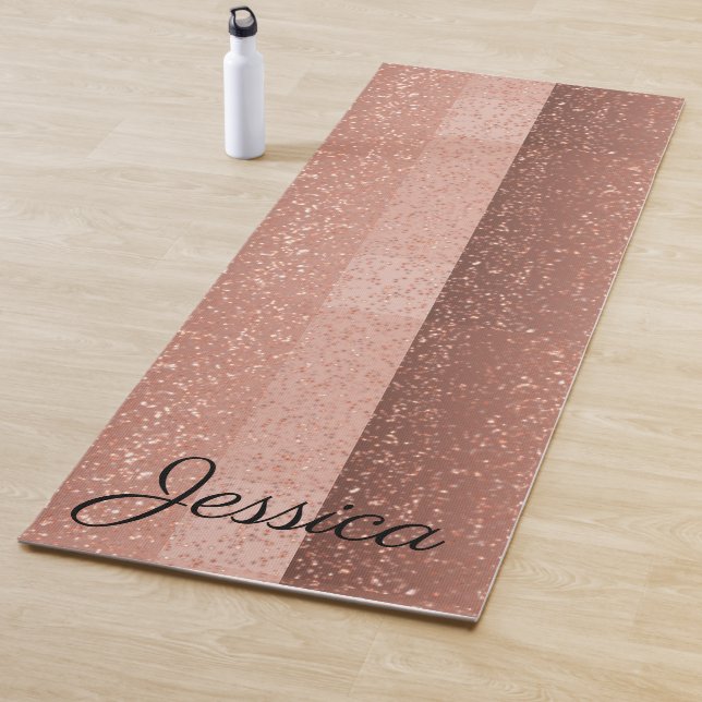 Imitate Rose Gold Glitzer Yogamatte (Beispiel)