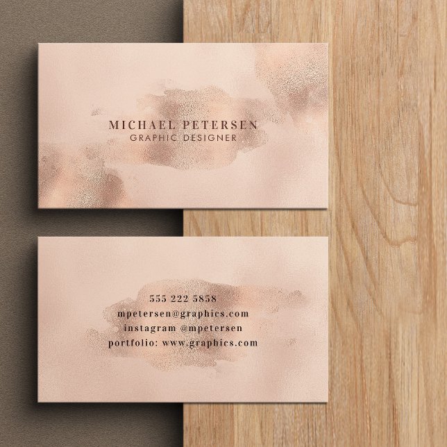 Imitate Rose Gold Kupferfolie | Grafikdesigner Visitenkarte (Von Creator hochgeladen)