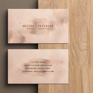 Imitate Rose Gold Kupferfolie   Grafikdesigner Visitenkarte