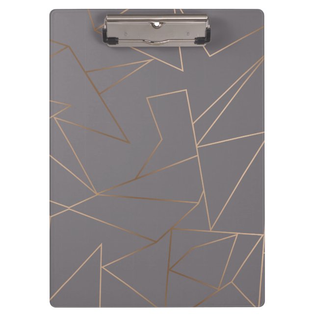 Imitate Rose Gold Moderne minimalistisch geometris Klemmbrett (Vorderseite)