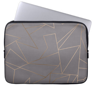 Imitate Rose Gold Moderne minimalistisch geometris Laptopschutzhülle