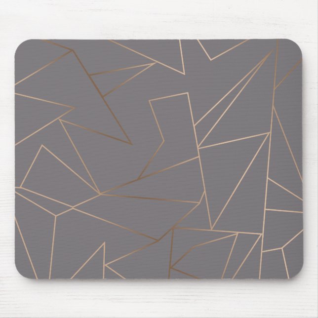 Imitate Rose Gold Moderne minimalistisch geometris Mousepad (Vorne)