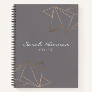 Imitate Rose Gold Moderne minimalistisch geometris Notizbuch