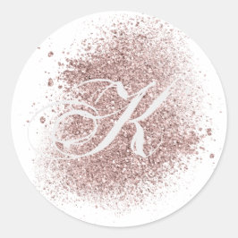 Imitate Rose Gold Monogramm Aufkleber