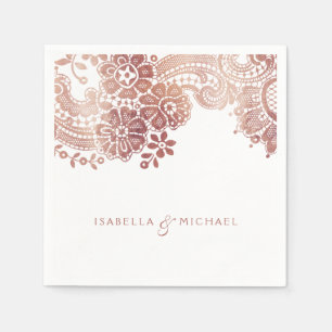 Imitate Rose Gold Vintage Hochzeit Serviette