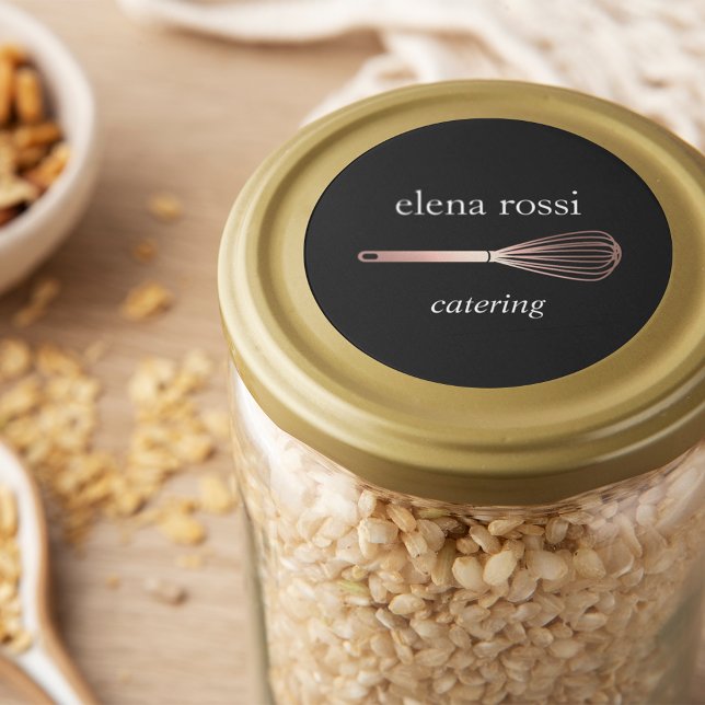 Imitate Rose Gold Whisky Logo | Koch Caterer Baker Runder Aufkleber (Von Creator hochgeladen)