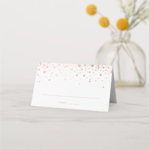 Imitate Rose Goldene Foil Confetti Dots Hochzeit Platzkarte