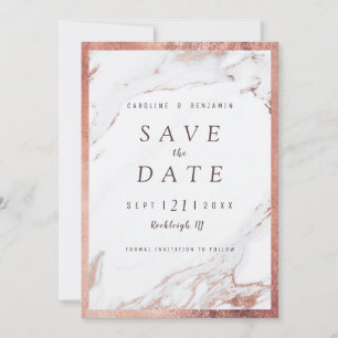 Imitate Rose Goldmarmor Luxus modern Save the Date