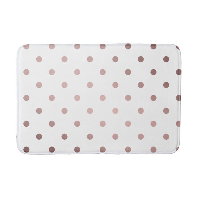 Imitate Rose Goldpolka-Punkte Badematte (Vorderseite)