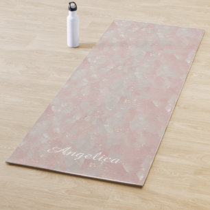 Imitate Rose Quarz Kristall Textur Pink Yoga Mat Yogamatte
