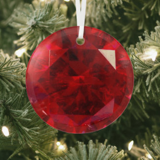 Imitate rubinfarbene Glasverzierungen Ornament Aus Glas