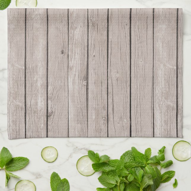 Imitate Rustikaler Holzbraun Geschirrtuch (Gefaltet)