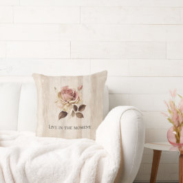Imitate Rustikales Creme Rosa Rosenholz Kissen