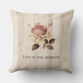 Imitate Rustikales Creme Rosa Rosenholz Kissen
