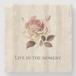 Imitate Rustikales Creme Rosa Rosenholz Steinuntersetzer