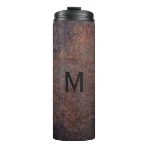 Imitate Rusty Metal kundenspezifische Monogramm-Wä Thermosbecher