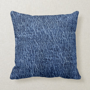 Imitate sauren Wash Denim Blue Background Kissen