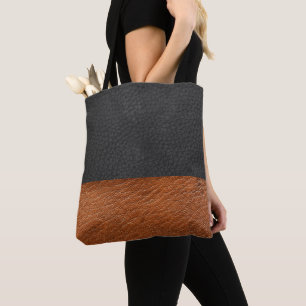 Imitate Schwarz/Golden Brown Leder - Totbeutel
