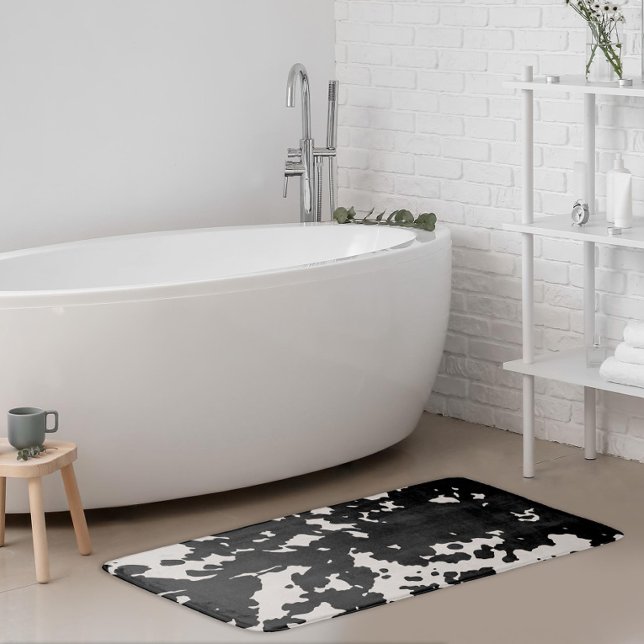 Imitate Schwarze Felder Land Western Badematte (Von Creator hochgeladen)