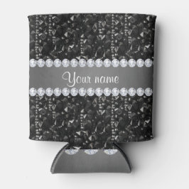 Imitate Schwarze Sequenzen und Diamanten Dosenkühler