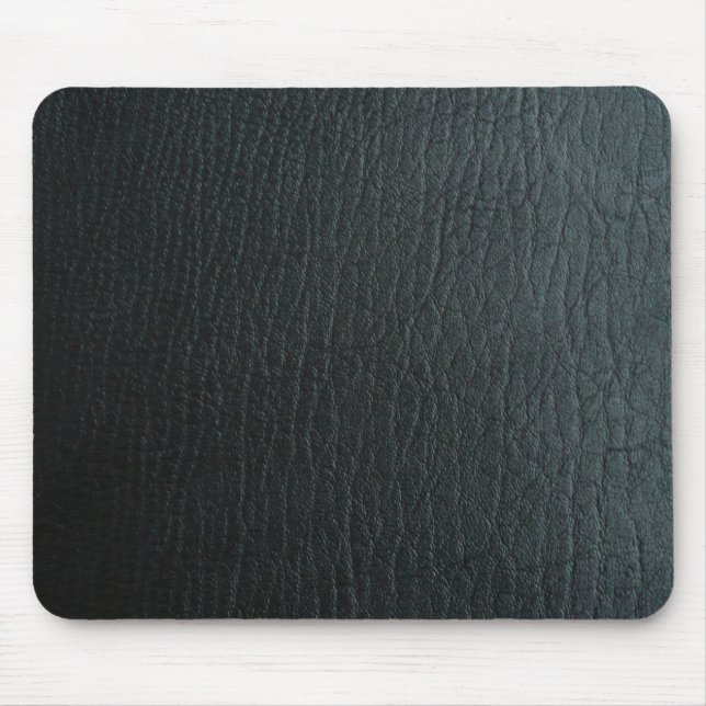 Imitate Schwarzes Leder Textur Mousepad (Vorne)