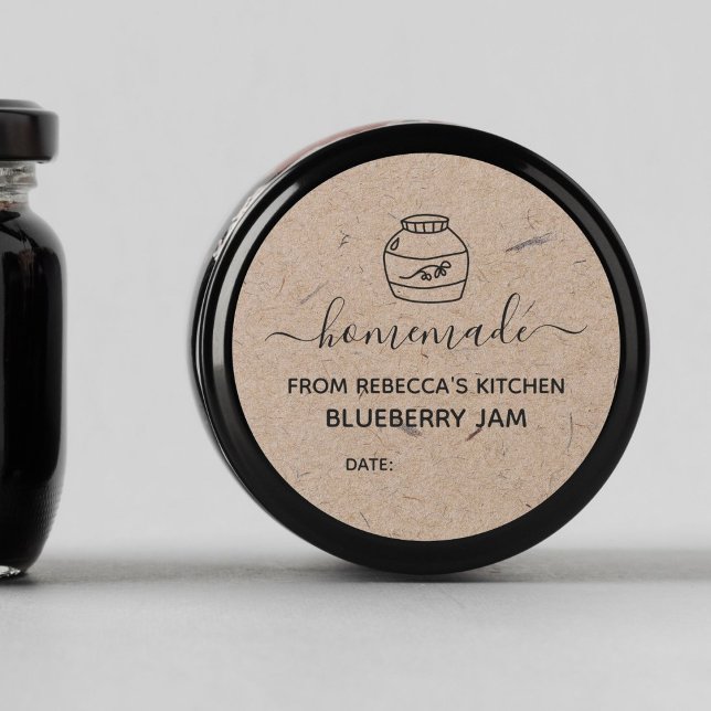 Imitate, selbstständig | Jam Canning Label Runder Aufkleber (Von Creator hochgeladen)