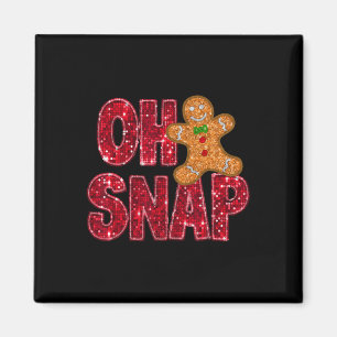 Imitate Sequins Oh Snap Weihnachtsgebäck Magnet
