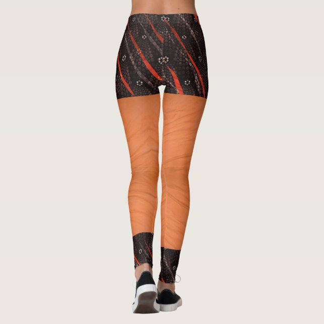 Imitate Shorts Textile Muster Leggings (Rückseite)