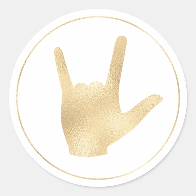 Imitate signieren Gold Foil I Liebe Sie Sticker (Vorderseite)