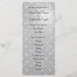 Imitate Silber Glitzer Hochzeitsfeier Programm