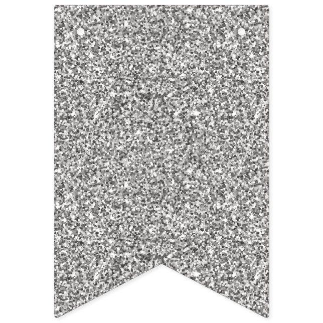 Imitate Silberne Glitzer. Wimpelkette (Erste Fahne)