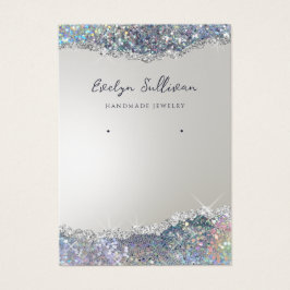 Imitate Silberschmuck-Schmuckkarte aus Glitzer