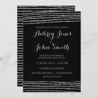 Imitate Silberstreifen Streifen Schwarze Hochzeit